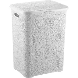 Кошик для білизни Bursev Lace 42 л білий (000028285)