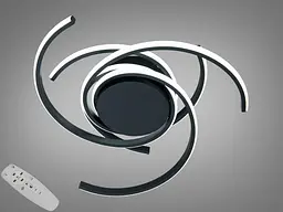 LED люстра Diasha 86W чорна 5 модулів пульт