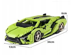 Конструктор машина MOULD KING Lamborghini Sian Sierne ламборджині для дітей та дорослих 1133 деталей - мініатюра 4