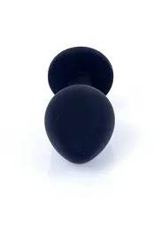 Анальна пробка із кристалом B-Series Silikon Plug Jewellery Black Medium, 8х3.5 см, чорний з рожевим - мініатюра 4