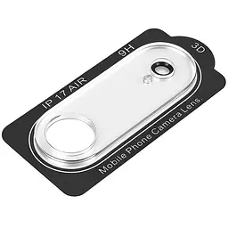 Захисне скло на камеру Full Block (тех.пак) для Apple iPhone 17 Air (6.5) Прозорий