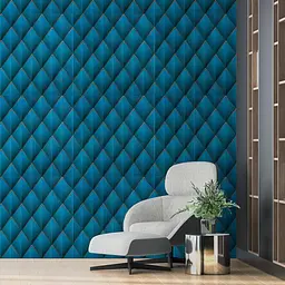Панель стінова Sticker Wall 3D 700х700х4мм Ромби сині SW-00001985 - мініатюра 5