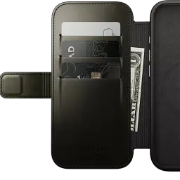 Шкіряний чохол-книжка Nomad Horween Leather Folio Case Green Chrome для iPhone 16 Pro (NM01385585) [Limited Edition] - мініатюра 6