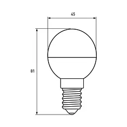 Лампочка Eurolamp LED ECO серія "P" G45 7W 700Lm E14 4000K (LED-G45-07144(P)) - мініатюра 3