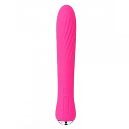 Ребристый вибромассажер Svakom Anya Heating Vibrator, 19.5х3.3 см (розовый)