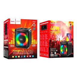 Портативна акустика Hoco DS59 Frequency portable BT speaker 40W караоке + 1 бездротовий мікрофон - мініатюра 5