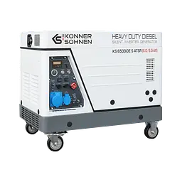 Генератор дизельний інверторний Konner&Sohnen KS 6500iDE S ATSR у шумозахисному кожусі 230В, 6.0-6.5кВт, електростартер, 119кг