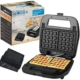 Вафельниця мультипекар 3в1 електрична Haeger HG-203 (HG-203_921) - мініатюра 4