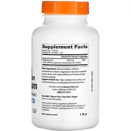 Магній Doctor's Best High Absorption Magnesium 100 мг 240 таблеток - мініатюра 2