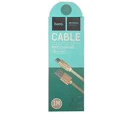 Кабель Hoco X2 knitted Micro USB Charging cable Gold - мініатюра 2
