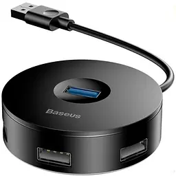 USB-хаб Baseus Round Box 4-Port USB-A Black 0.1 м [CAHUB-F01] [77939]