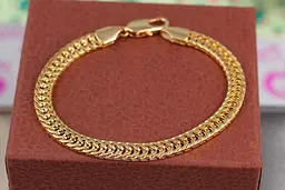 Браслет Xuping Jewelry коса 19 см 6 мм золотистий