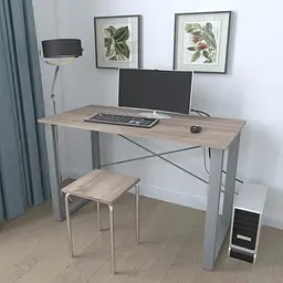 Письмовий стіл Ferrum-decor Драйв 750x1400x600 Сірий метал ДСП Дуб Сонома Трюфель 16 мм (FRD-103140)