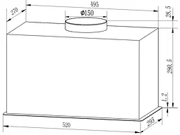 Витяжка вбудована Interline BOXGLASS BL A/60 PB/2/T Black - мініатюра 3