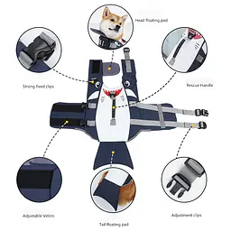 Рятувальний жилет для собак Wan Talk Cartoon Style Reflective Life Jacket - мініатюра 4