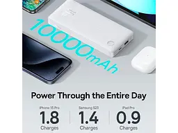 Зовнішній акумулятор (Power Bank) BASEUS Airpow Lite 10000mAh 15W White (P10067500213-00) - мініатюра 5