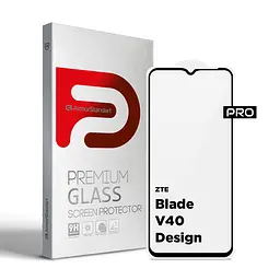 Захисне скло на ZTE Blade A53/A53 Pro/V40 Design з олеофобним покриттям, Pro, повне проклеювання, антистатичний і пиловідштовхуючий шар, 9H, самоклеючеся, 2.5D, на весь екран, антистатичний клей, ArmorStandart (ARM68740)