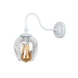 Бра настінне Levistella 756WPR0231F3-1 WH+CL, E27, 40W, білий і прозорий, сучасний стиль