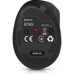 Мишка REAL-EL RM-490W Wireless/Bluetooth Black (EL123200058) - мініатюра 7