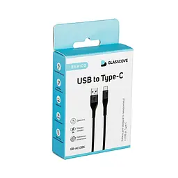 Кабель BRAID2 USB - Type-C 3A 1m (GB-AC13BK) Чорний - мініатюра 4