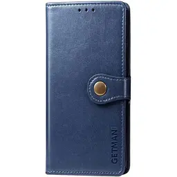 Кожаный чехол-книжка GETMAN Gallant (PU) для Xiaomi Redmi 10 Синий