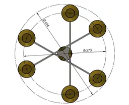 Люстра "Sia V6" PikArt арт. 5648 Золотий/білий - мініатюра 4