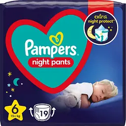 Підгузки трусики нічні Night Pants Розмір 6 (15+ Pampers (8006540234761)