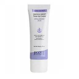 Освітлюючий крем для обличчя Гіалуронова кислота Aura Secret Hyaluronic Acid Water Drop Tone Up Cream Jigott 50 мл