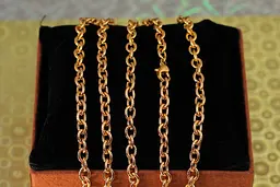 Цепь Xuping Jewelry цепь якорная с насечками 60 см 4 мм золотистая