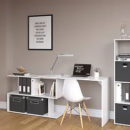 Стіл комп'ютерний кутовий Forte Alma 1200x770x500 Білий (id27-0000-41-white)