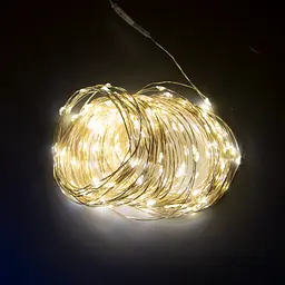 Лід гірлянда роса 200 LED copper, світлодіодна нитка новорічна гірлянда на ялинку 20 м Теплий Білий (ST) - мініатюра 3