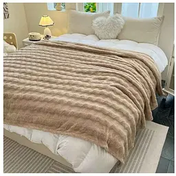 Плед COLORFULHOME 200*220 мікрофібра арт.006-200 бежевий
