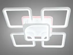 Світильник LED Diasha 8060/4+1WH, 150W, 4100K, білий метал, сучасний стиль з пультом - мініатюра 2