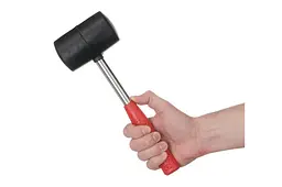 Киянка гумова Intertool 680 г х 80 мм чорна ручка метал - мініатюра 5