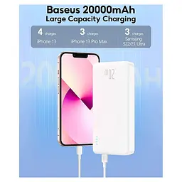 Зовнішній акумулятор Baseus Power Bank Fast Charging 20000mAh 20W (PPAP20K) - мініатюра 8