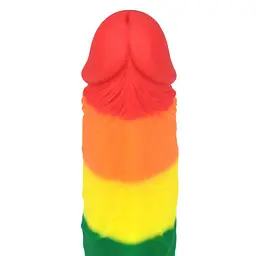 Фалоімітатор LoveToy Prider 7" 18.5 см райдужний - мініатюра 5