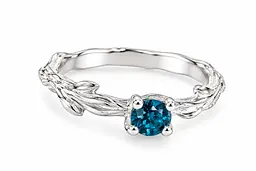 Золота каблучка «Гілочка» з топазом London Blue К-0848 16 - мініатюра 2