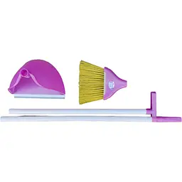 Совок для прибирання Zambak Plastik та щітка з довгими ручками фіолетовий (ZP-128v) - мініатюра 4