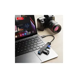 Концентратор XO USB-C 4-in-1 порти XO HUB014B.black (HUB014B.black) - мініатюра 6
