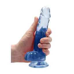 Фалоімітатор - Realrock Dildo 7" Blue - мініатюра 5