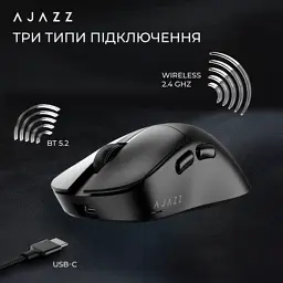 Мишка Ajazz AJ179 V2 MAX Wireless/Bluetooth/USB Black (AJ179-V2-MAX-B) - мініатюра 11