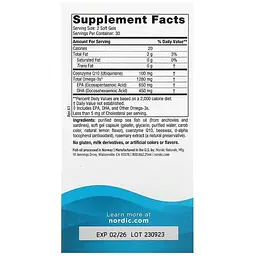 Омега-3 з коензимом Q10 Nordic Naturals Omega CoQ10 640 мг 60 капсул (NOR-01890) - мініатюра 3