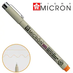 Лінер Sakura PIGMA MICRON (0.05), 0,2 мм оранжевий