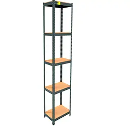 Металевий стелаж Emby Light Series (розмір 2400х450x300мм) 5 полиць ДСП до 100кг Чорний