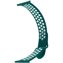Ремінець Apple Watch Nike Sport 42/44/45/46/49 мм Темно-зелений/Білий L