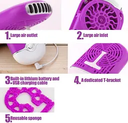 Портативний вентилятор FlyItem USB Міні - мініатюра 3