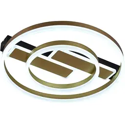 Світильник стельовий Miorro LED Isola з пультом ДУ та APP 80W 500х500х100 мм золото (51-313-015) - мініатюра 3