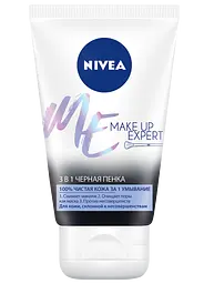 Черная пенка для умывания Nivea Make up Еxpert, для жирной кожи, с черным углем, 100 мл (86475)