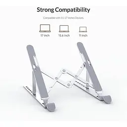 Підставка для ноутбука Orico 11-17", 7 position (15°-45°) metal (HS081676) - мініатюра 5