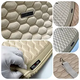 Накидка на задні сидіння Алькантара Palermo Premium Бежеві 1 шт - мініатюра 2